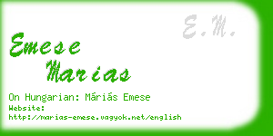 emese marias business card